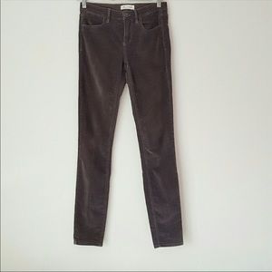 Madewell grey corduroy skinny jeans